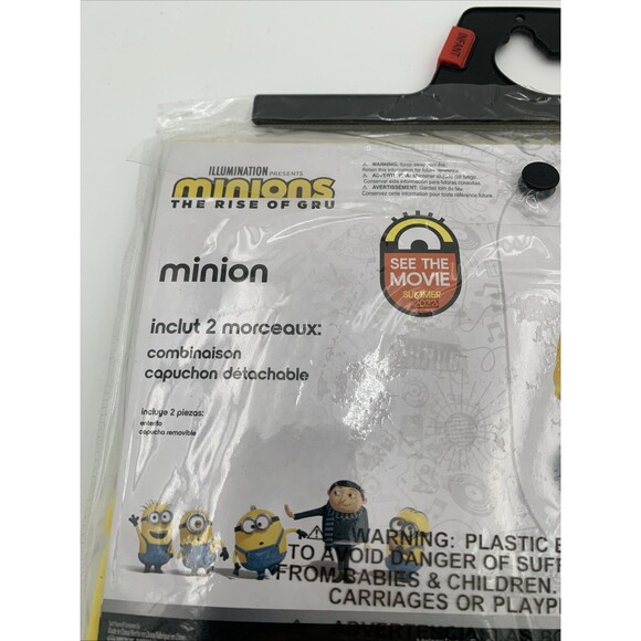 NEW MINION HALLOWEEN COSTUME INFANT 0 - 6 MTHS JUMPSUIT HOOD RISE OF GRU CHILD - Picture 4 of 5